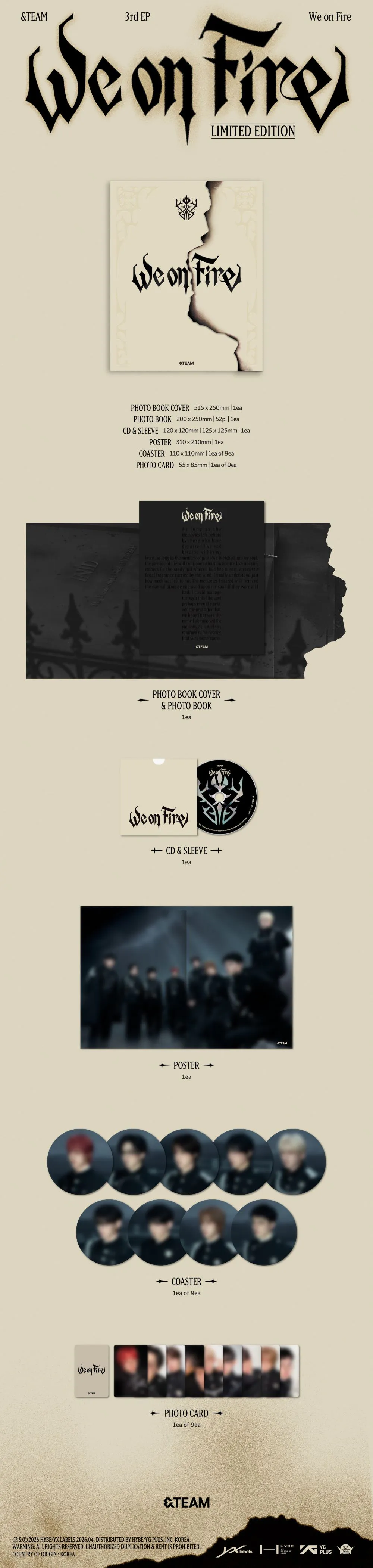 &TEAM (앤팀) - 3rd EP [We on Fire] LIMITED EDITION 상세 이미지 2