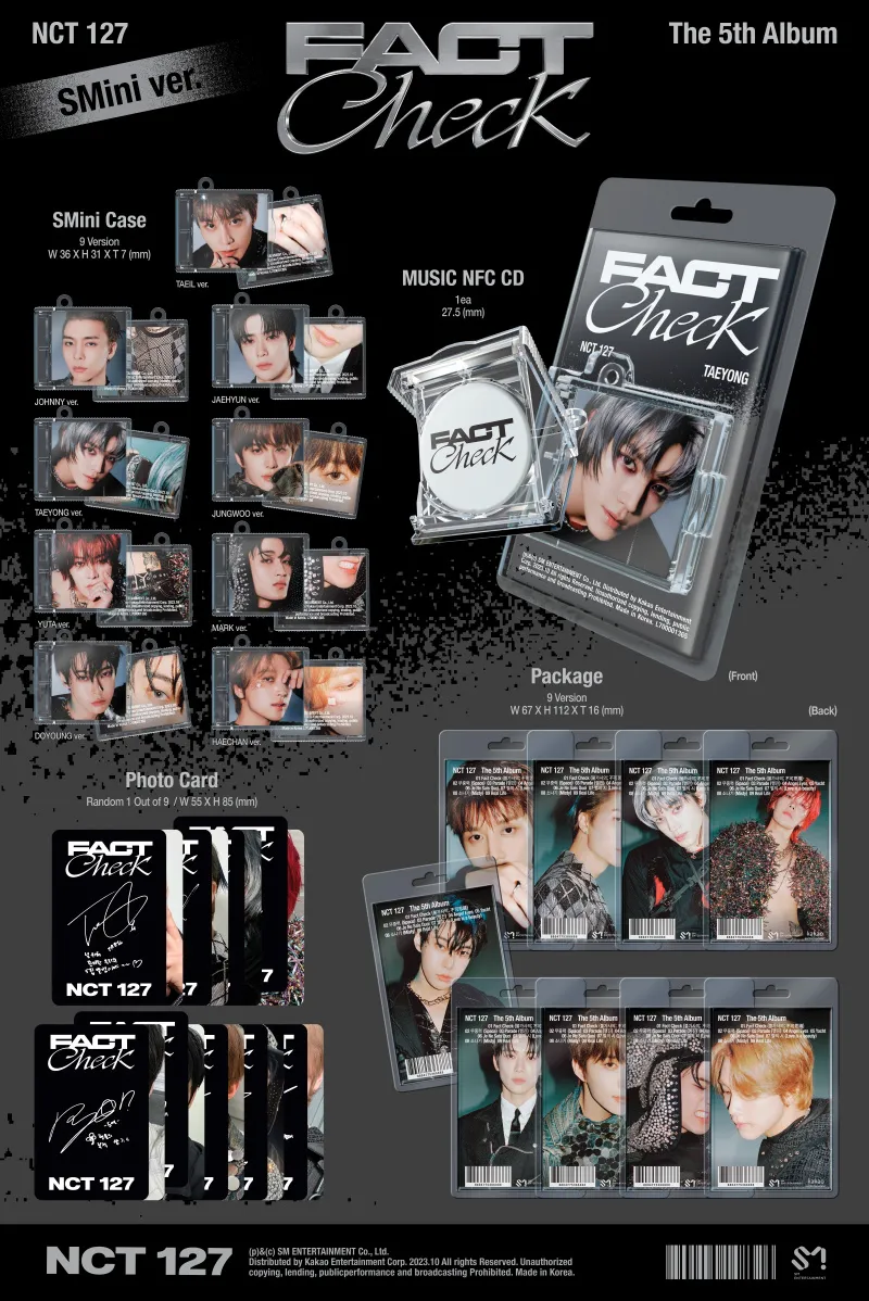 NCT127 (엔시티 127) - 정규 5집 [Fact Check] (SMini Ver.) (스마트앨범) 2