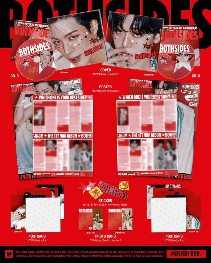[세트] NCT JNJM(엔시티 제노재민) - [BOTH SIDES] (POSTER Ver.) 2