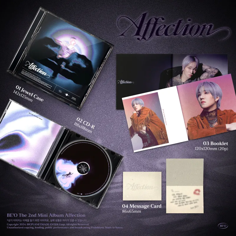 BE'O (비오) - 미니 2집 [Affection] (JEWEL CASE ver.) 상세 이미지 2