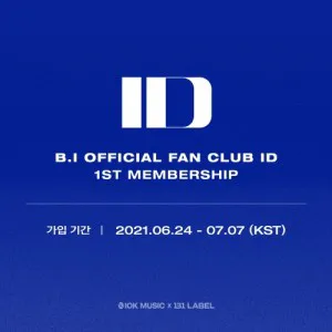 B.I OFFICIAL FAN CLUB ID 1st MEMBERSHIP