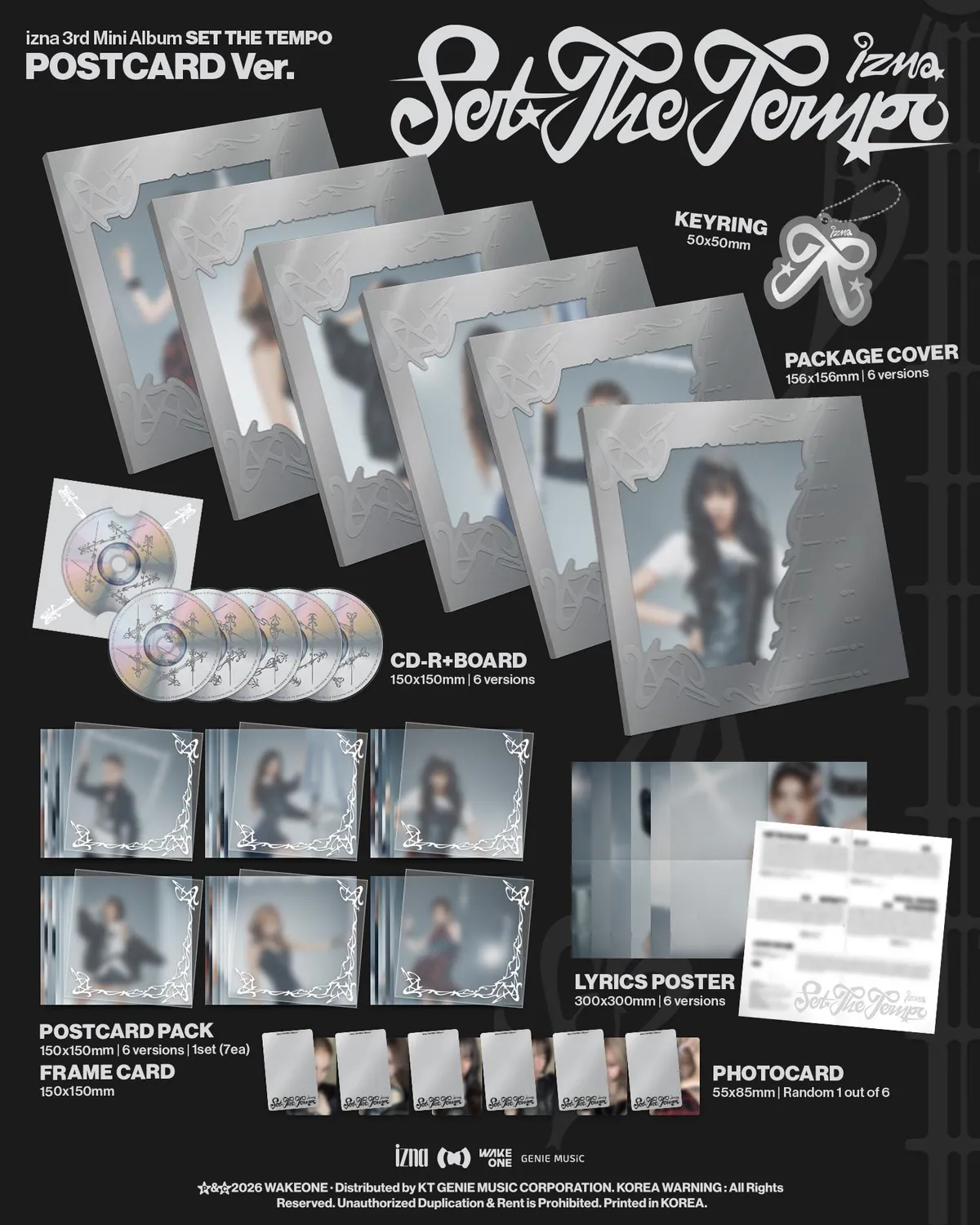 [세트] izna(이즈나) - [SET THE TEMPO] POSTCARD Ver. 상세 이미지 2