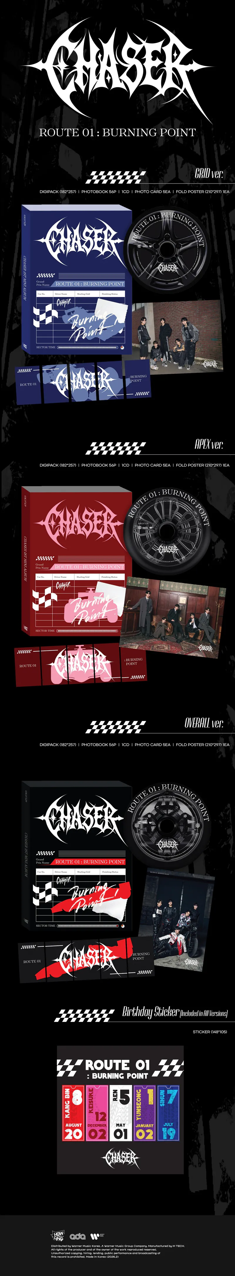 CHASER(체이서) - [ROUTE 01 : BURNING POINT] (GRID ver., APEX ver., OVERALL ver.) 2