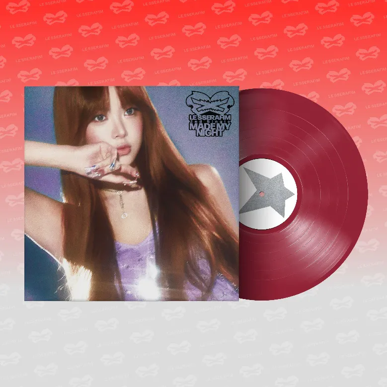 LE SSERAFIM - 2nd Single Album 'Made My Night' Vinyl (WARM RED ver.) 3