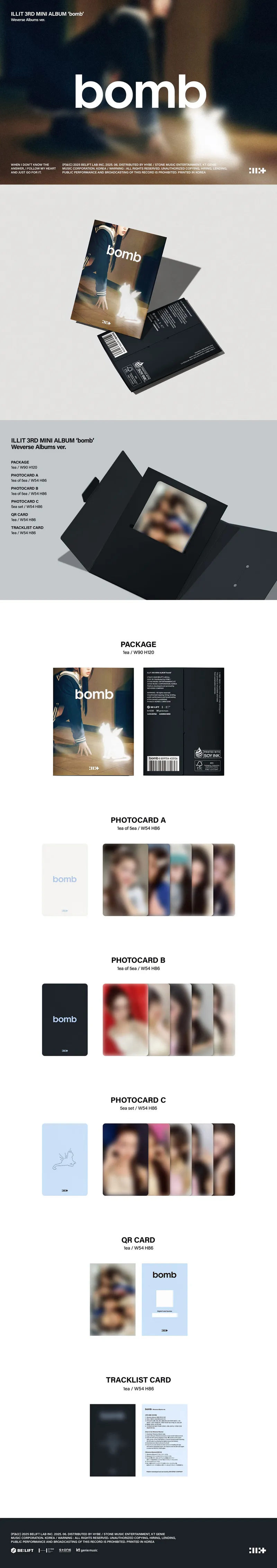 아일릿(ILLIT) - 미니 3집 [bomb] (Weverse Albums ver.) 2