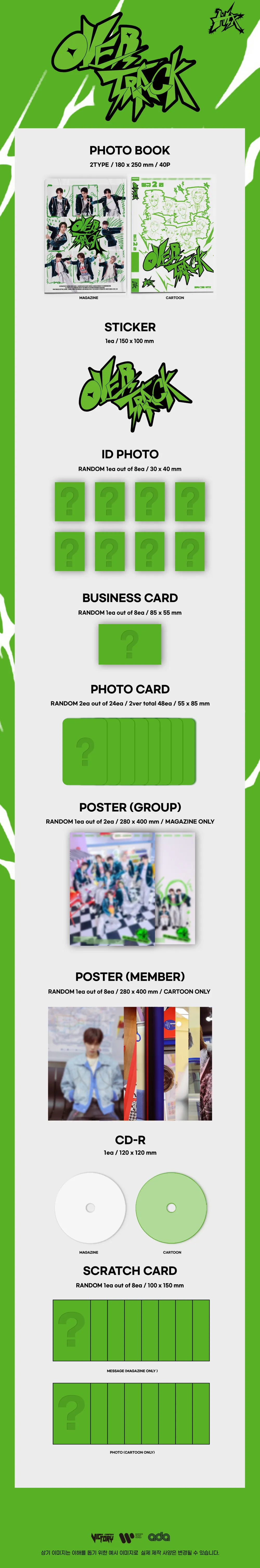 [세트] 엔티엑스 (NTX) - 정규 2집 [OVER TRACK] [Photobook Ver] (MAGAZINE Ver., CARTOON Ver.) 상세 이미지 2