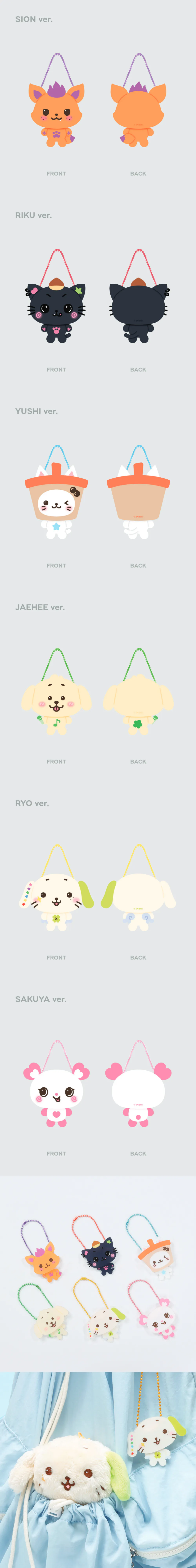 2024 NCT WISH 'LET’S GO STEADY' 2nd OFFICIAL MD - CHARACTER ACRYLIC KEY RING 상세 이미지 2