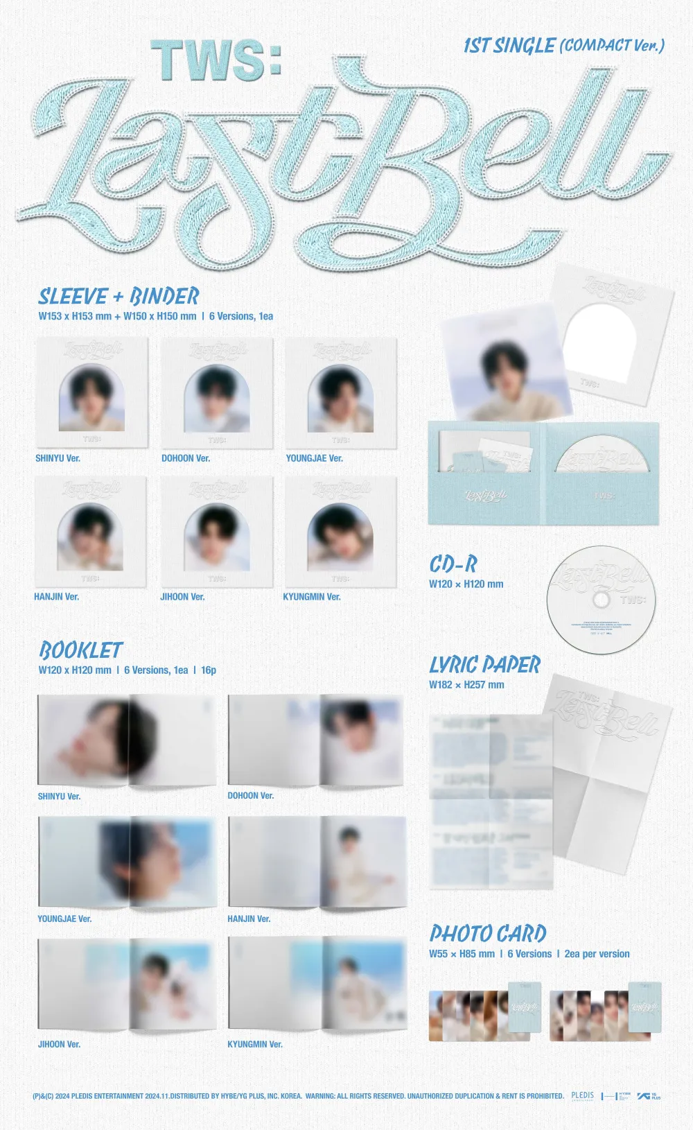 [랜덤] TWS (투어스) - 1st Single [Last Bell] (COMPACT Ver.) 상세 이미지 2
