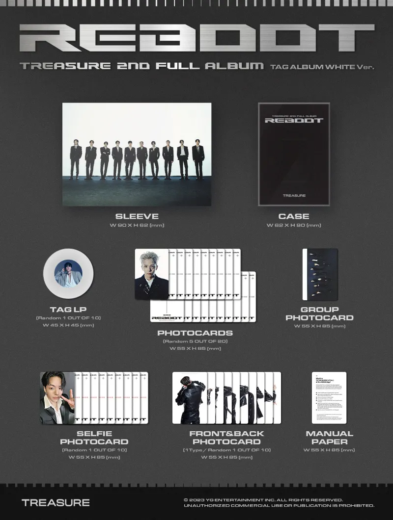 [랜덤] TREASURE (트레저) - 정규 2집 [REBOOT] (YG TAG ALBUM ver.) 4