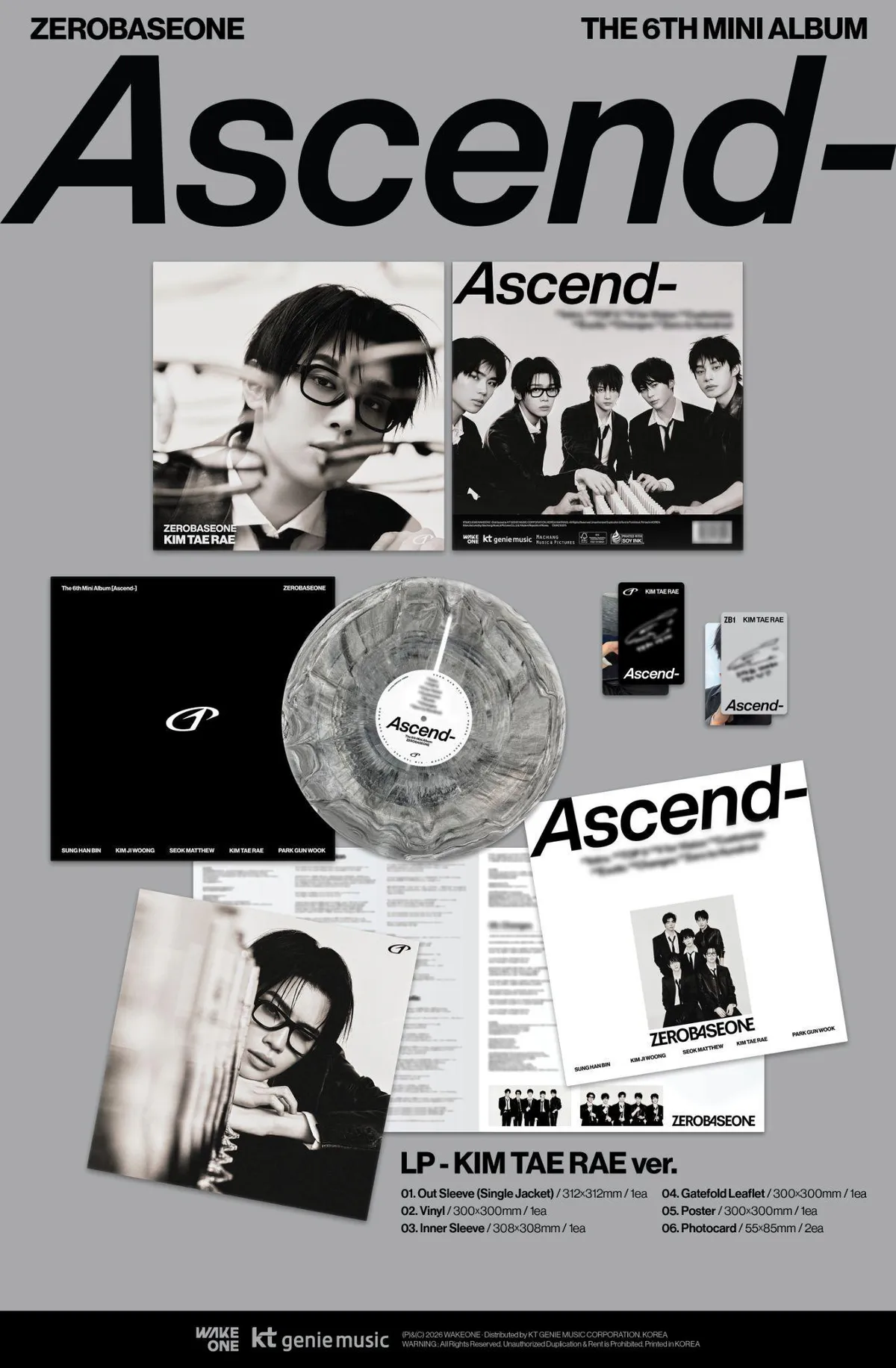 ZEROBASEONE - The 6th Mini Album [Ascend-] LP ver. 상세 이미지 5