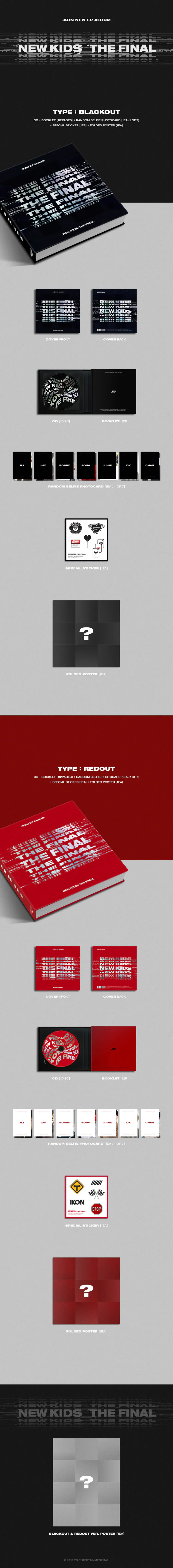 [랜덤] 아이콘 (iKON) - 미니2집 [NEW KIDS : THE FINAL] (REDOUT ver. / BLACKOUT ver.) 상세 이미지 2