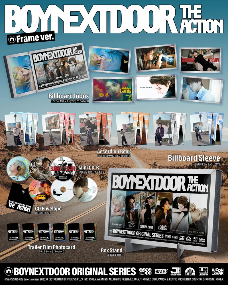 [세트] BOYNEXTDOOR (보이넥스트도어) - 5th EP [The Action] (Frame ver.) 2