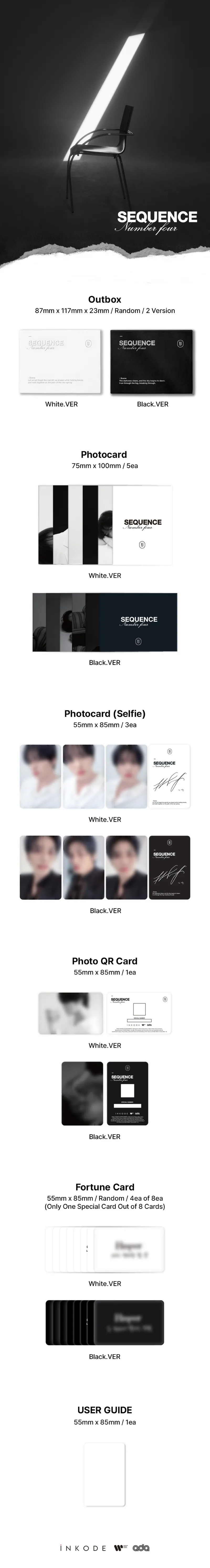 [랜덤] 김재중 (KIM JAEJOONG) - SEQUENCE #4 (White. Ver., Black. Ver.) 2