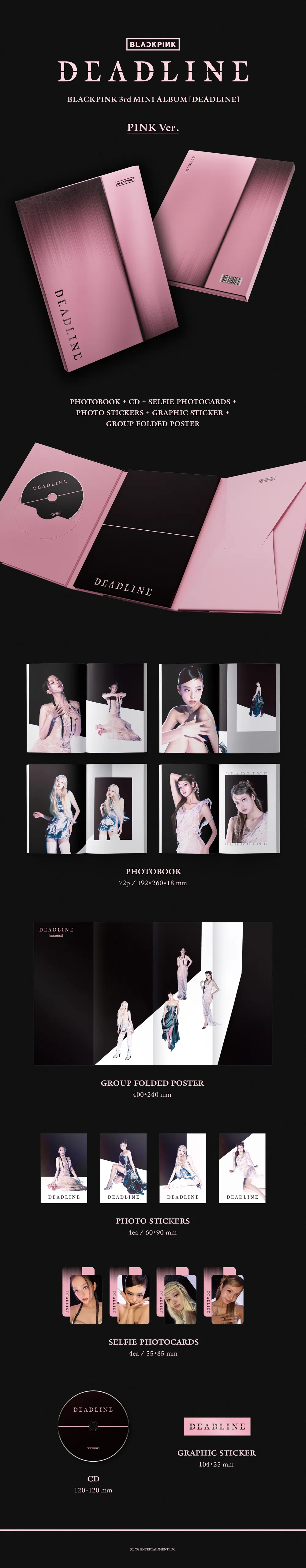 블랙핑크 (BLACKPINK) - 3rd MINI ALBUM [DEADLINE] (PINK Ver.) 상세 이미지 2