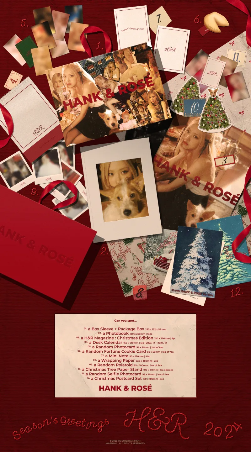로제 (ROSÉ) - Season’s Greetings: From HANK & ROSÉ To You [2024] 상세 이미지 2