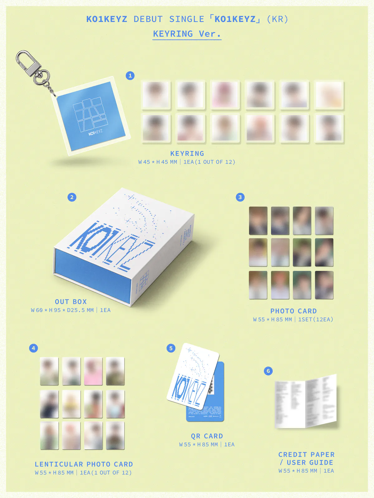 [세트] KO1KEYZ - DEBUT SINGLE 「KO1KEYZ」 (KR) (KEYRING Ver.) 상세 이미지 2