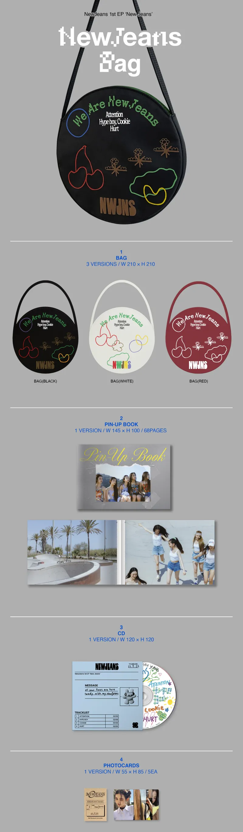 NewJeans (뉴진스) - 1st EP [New Jeans] [Bag (Red) ver.] [한정반] 2