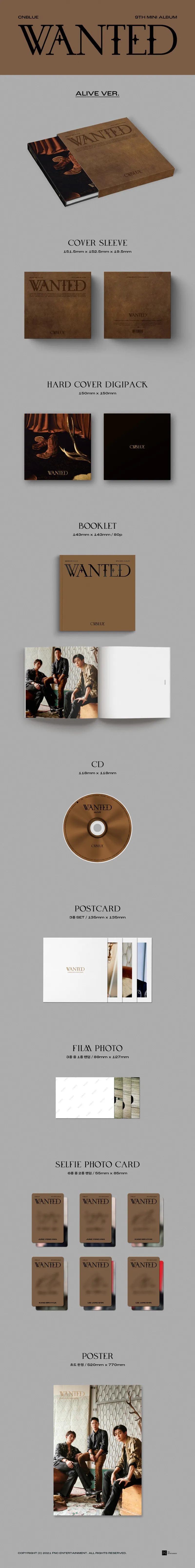 [세트] CNBLUE (씨엔블루) - 미니9집 [WANTED] 상세 이미지 3
