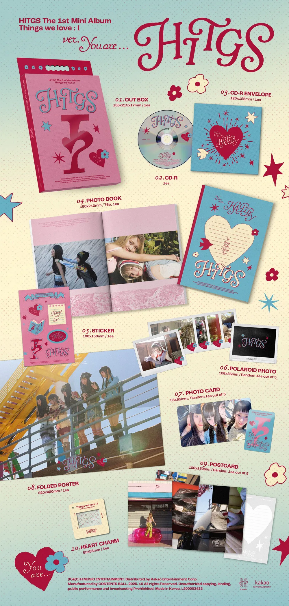 [랜덤]HITGS (힛지스) - The 1st Mini Album - [Things we love : I] [2종 중 랜덤 1종] 상세 이미지 3