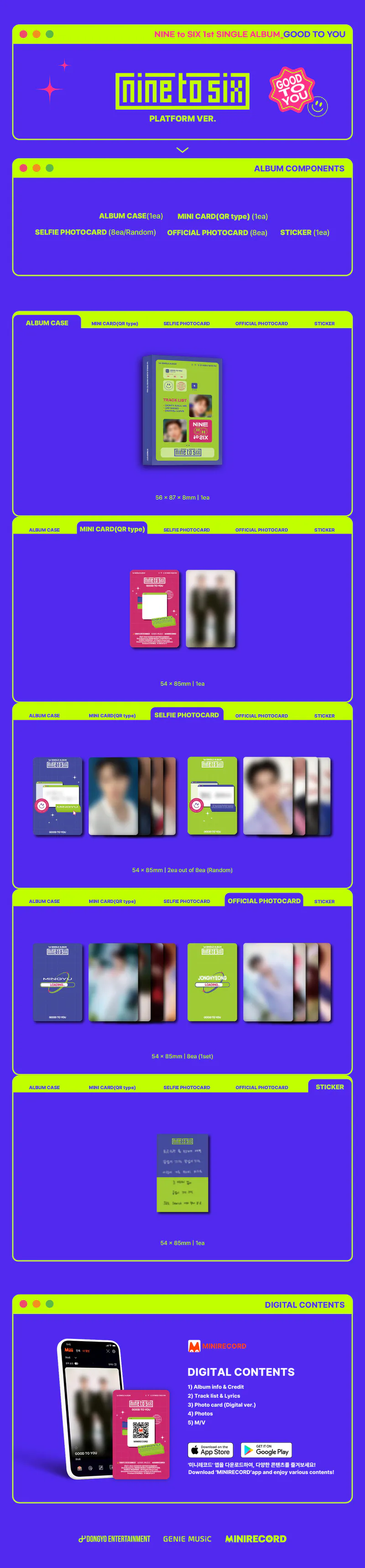 NINE to SIX - 1st Single Album [GOOD TO YOU] (Platform Album) 2