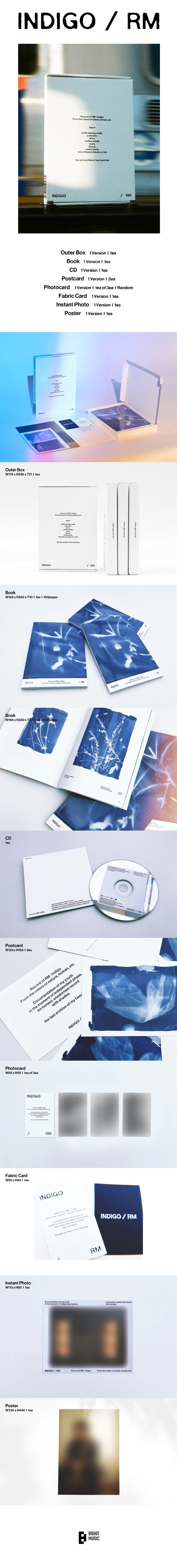 RM (방탄소년단) - [Indigo] (Book Edition) 상세 이미지 2