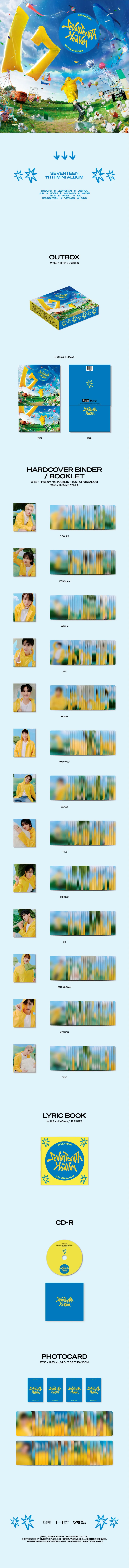 [랜덤] 세븐틴 (SEVENTEEN) - 11th Mini Album 'SEVENTEENTH HEAVEN' Carat Ver. 상세 이미지 2