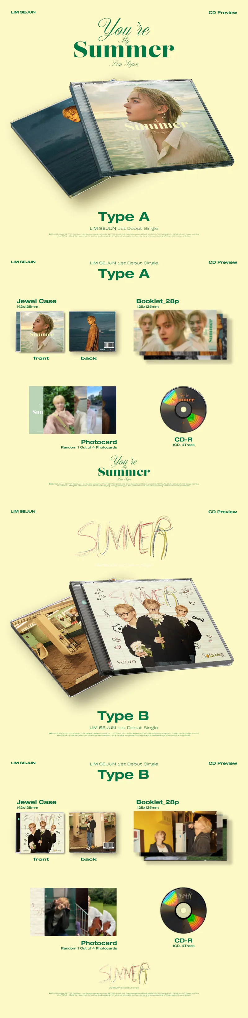 [랜덤] 임세준 (LIM SEJUN) - 1집 [You're My Summer] 2
