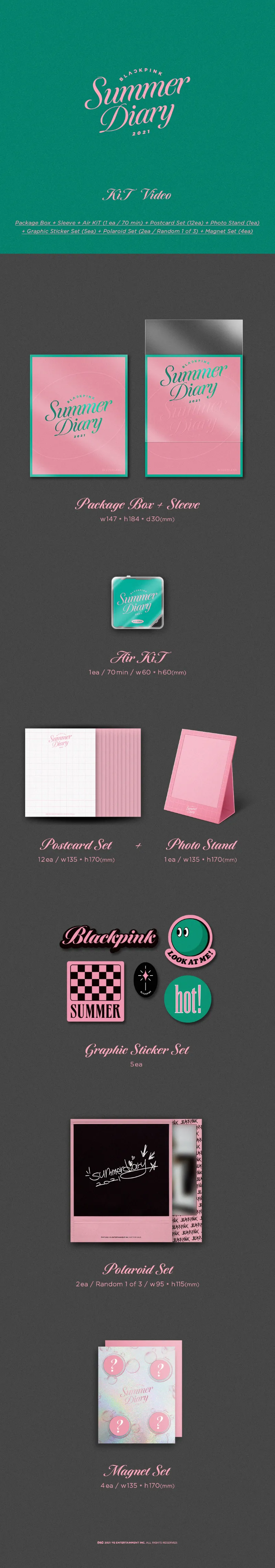 BLACKPINK (블랙핑크) - BLACKPINK 2021 SUMMER DIARY (KiT ver.) 상세 이미지 2