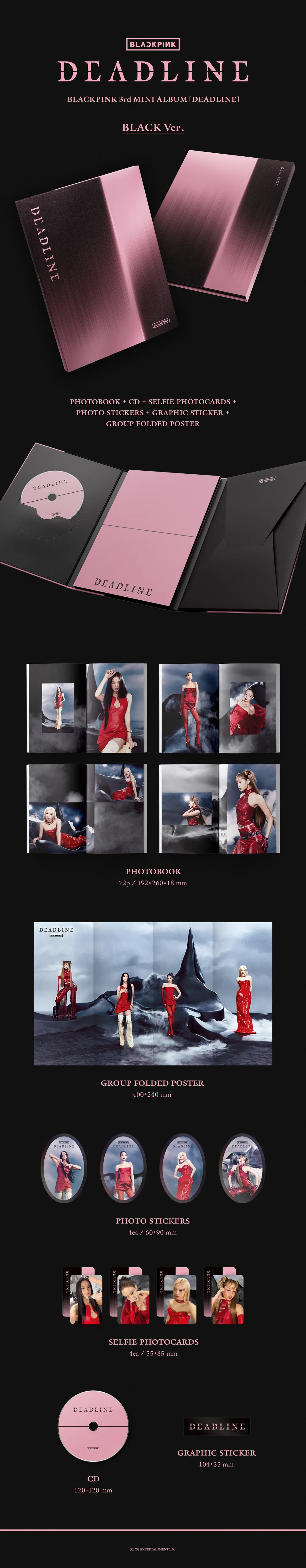 블랙핑크 (BLACKPINK) - 3rd MINI ALBUM [DEADLINE] (BLACK Ver.) 상세 이미지 2