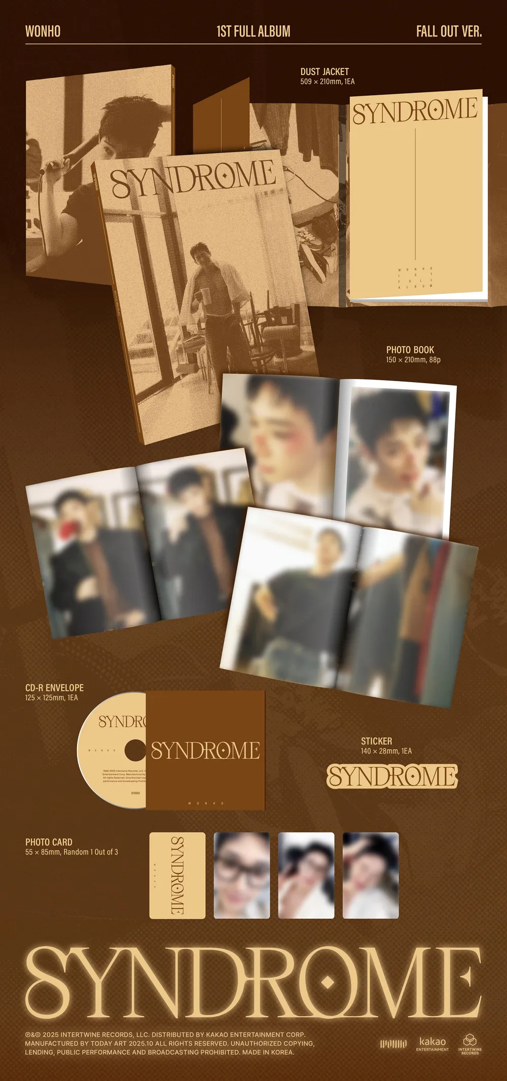 [랜덤] 원호 (WONHO) - 정규앨범 [SYNDROME] 상세 이미지 4
