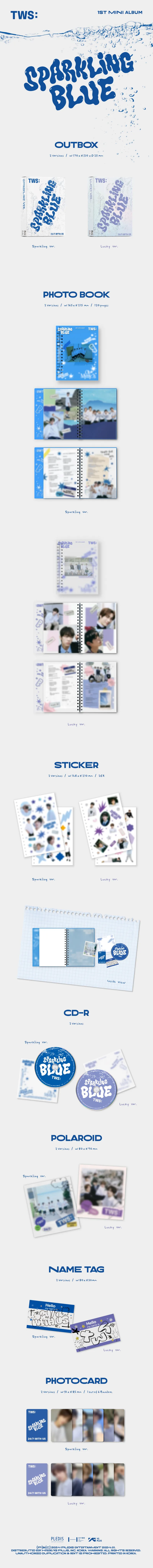 [랜덤] TWS (투어스) - 1st Mini Album [Sparkling Blue] 상세 이미지 2