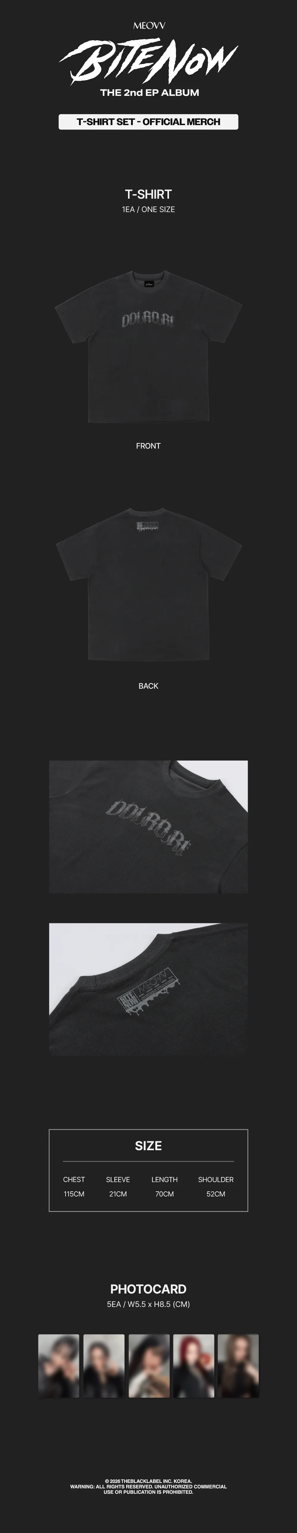 MEOVV (미야오) - MEOVV T-SHIRT SET- BITE NOW OFFICIAL MERCH 상세 이미지 2