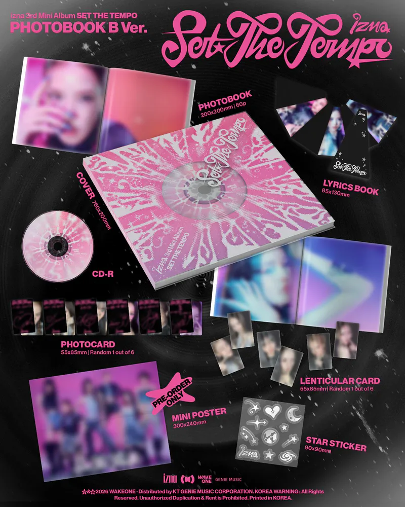 [랜덤] izna(이즈나) - [SET THE TEMPO] PHOTOBOOK A Ver. / PHOTOBOOK B Ver. 3