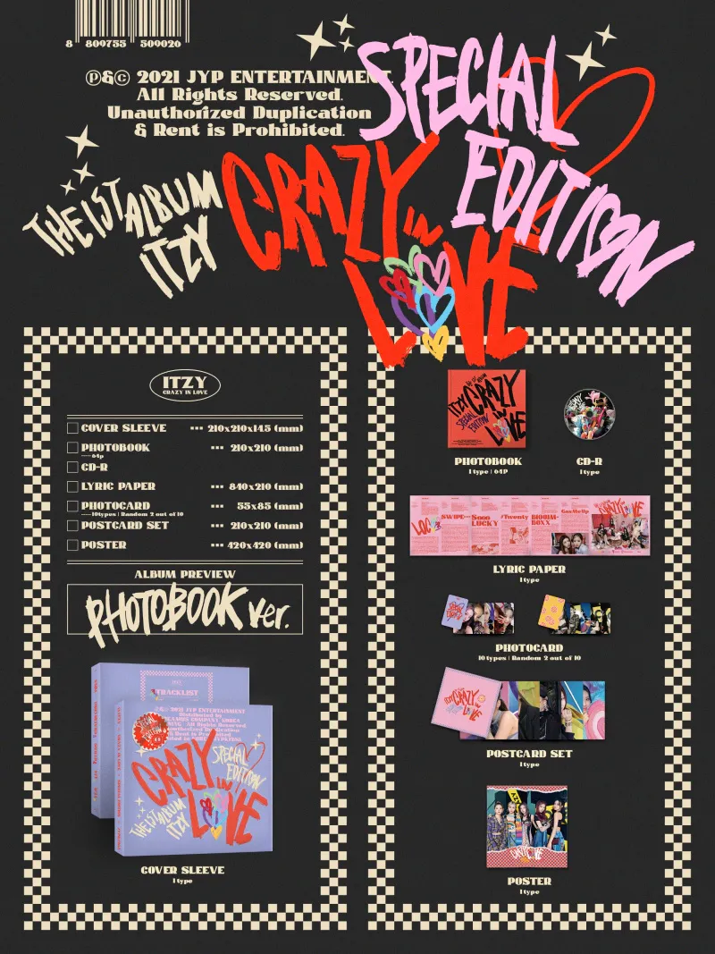 ITZY (있지) -  정규1집 [CRAZY IN LOVE] (Special Edition)(PHOTOBOOK ver.) 상세 이미지 3