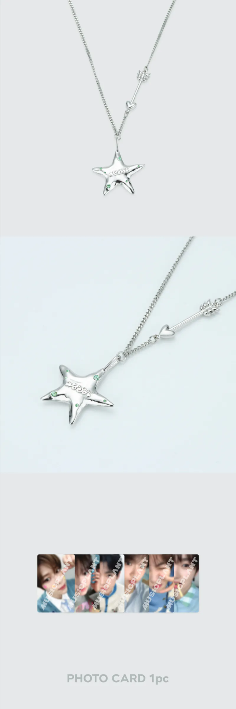 2024 NCT WISH 'LET’S GO STEADY' 2nd OFFICIAL MD - NECKLACE + PHOTO CARD SET 2