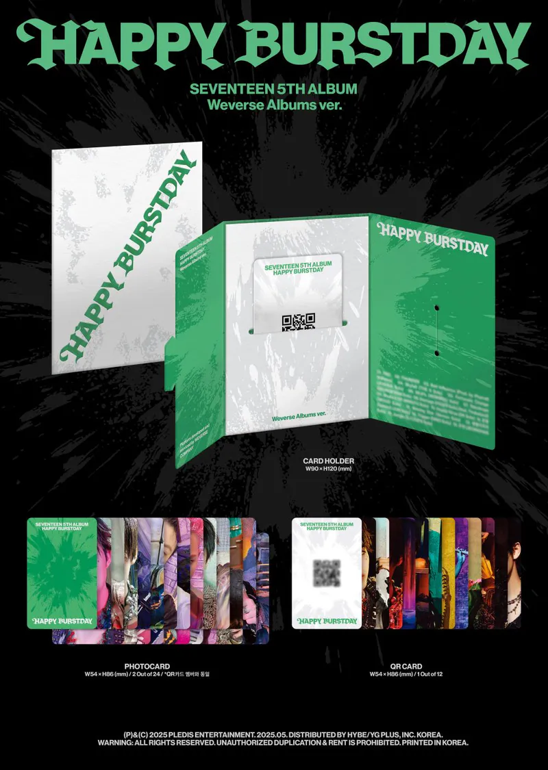 세븐틴(SEVENTEEN) - SEVENTEEN 5th Album [HAPPY BURSTDAY] (Weverse Albums ver.) 2