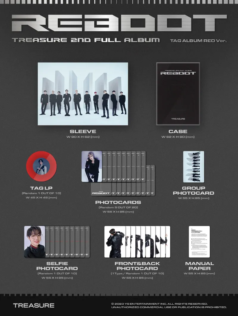 [랜덤] TREASURE (트레저) - 정규 2집 [REBOOT] (YG TAG ALBUM ver.) 5