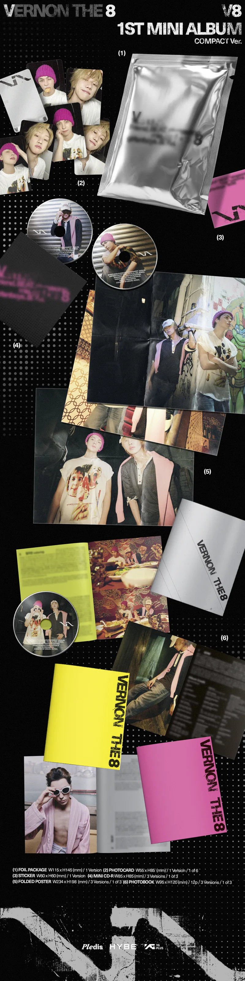 V8 (SEVENTEEN) - 1st Mini Album 'V8' (Compact Ver.) 2