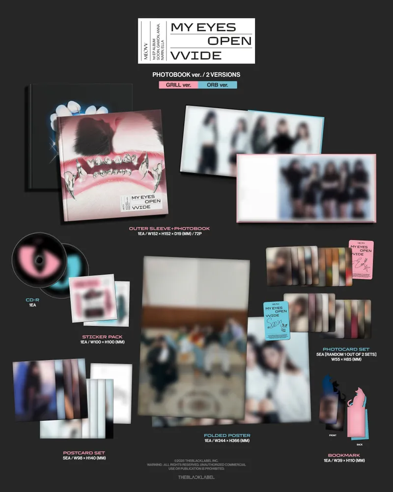 [세트] MEOVV (미야오)  - EP 1집 [MY EYES OPEN VVIDE] (PHOTOBOOK ver.) 2