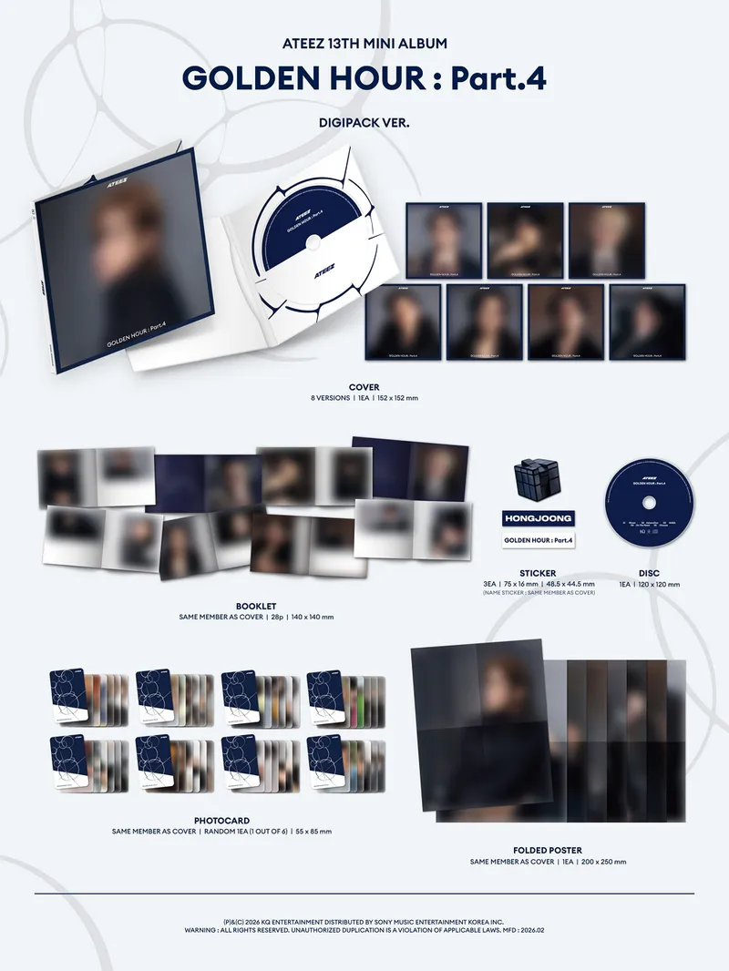 [랜덤] ATEEZ(에이티즈) - GOLDEN HOUR : Part.4 (DIGIPACK VER.) 2