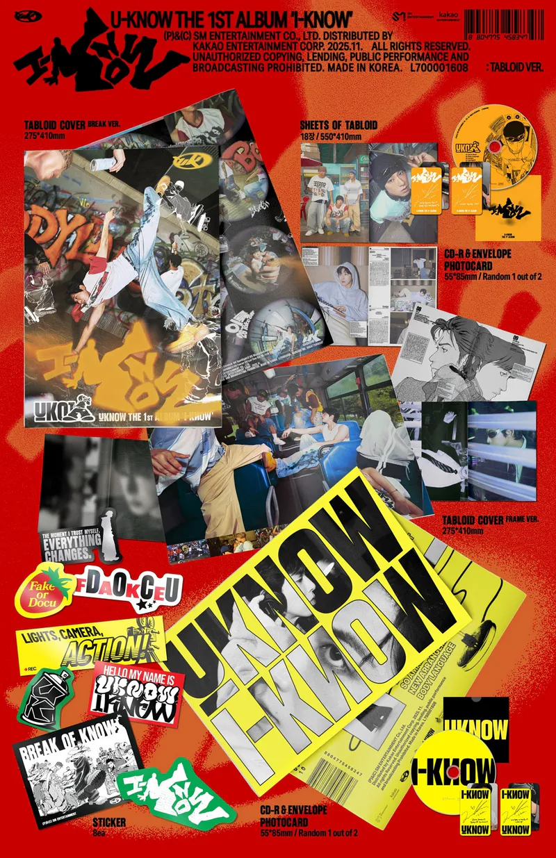 [세트] 유노윤호 - 정규 1집 [I-KNOW] (Tabloid Ver.) 2