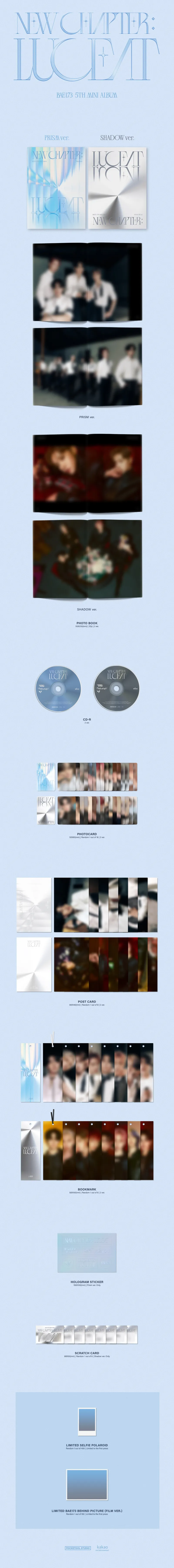 [랜덤] BAE173 (비에이이173) - 미니 5집 [NEW CHAPTER : LUCEAT] (PRISM/SHADOW ver) 2