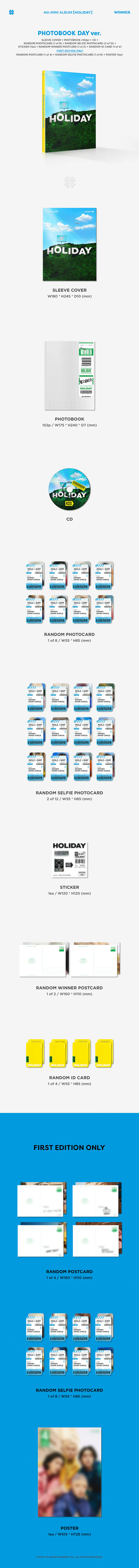 [세트] 위너 (WINNER) - 미니 4집 [HOLIDAY] (PHOTOBOOK ver.) 2