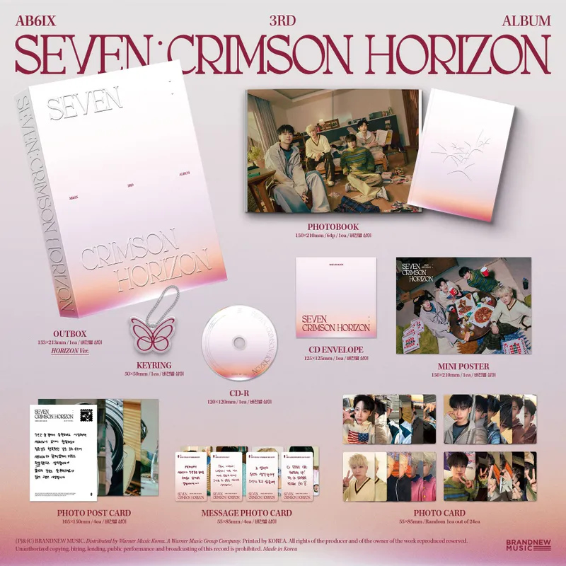 [랜덤] AB6IX (에이비식스) - 3RD ALBUM [SEVEN : CRIMSON HORIZON]  (PHOTOBOOK VER.)(HORIZON Ver., CRIMSON Ver.) 2