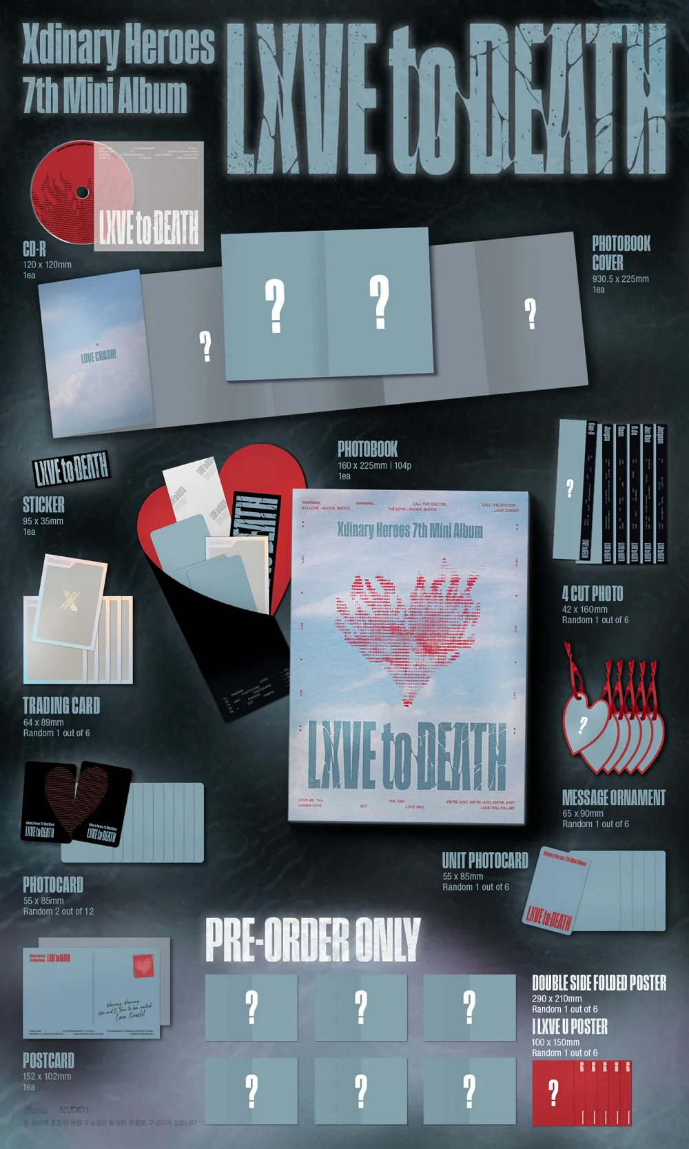[랜덤] Xdinary Heroes (엑스디너리 히어로즈) - [LXVE to DEATH] (포토북반) 상세 이미지 3
