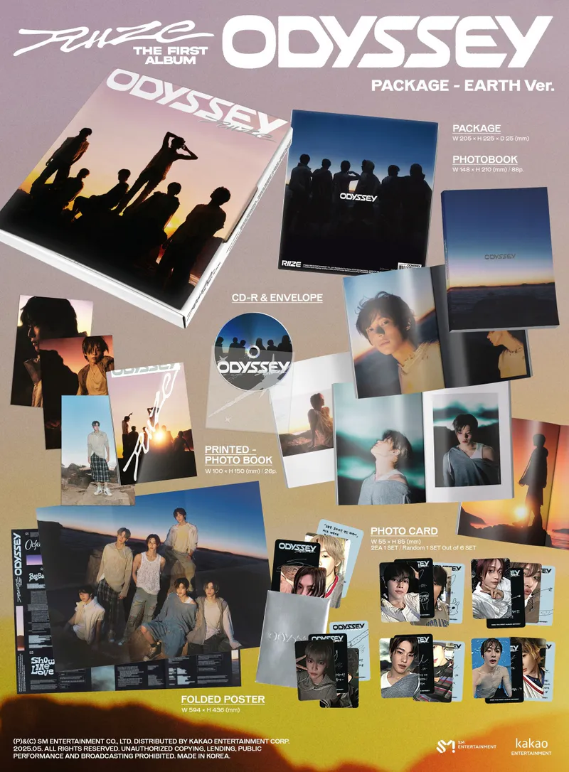 [랜덤] RIIZE (라이즈) - 정규 1집 [ODYSSEY] (PACKAGE Ver.) 2