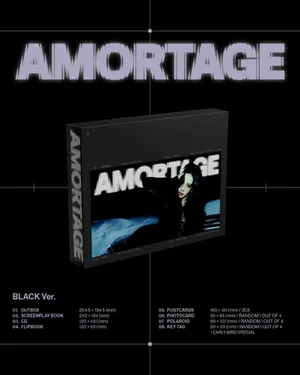 JISOO (지수) - 미니 앨범 [AMORTAGE]EXCLUSIVE EDITION (PURPLE Ver /BLACK Ver)