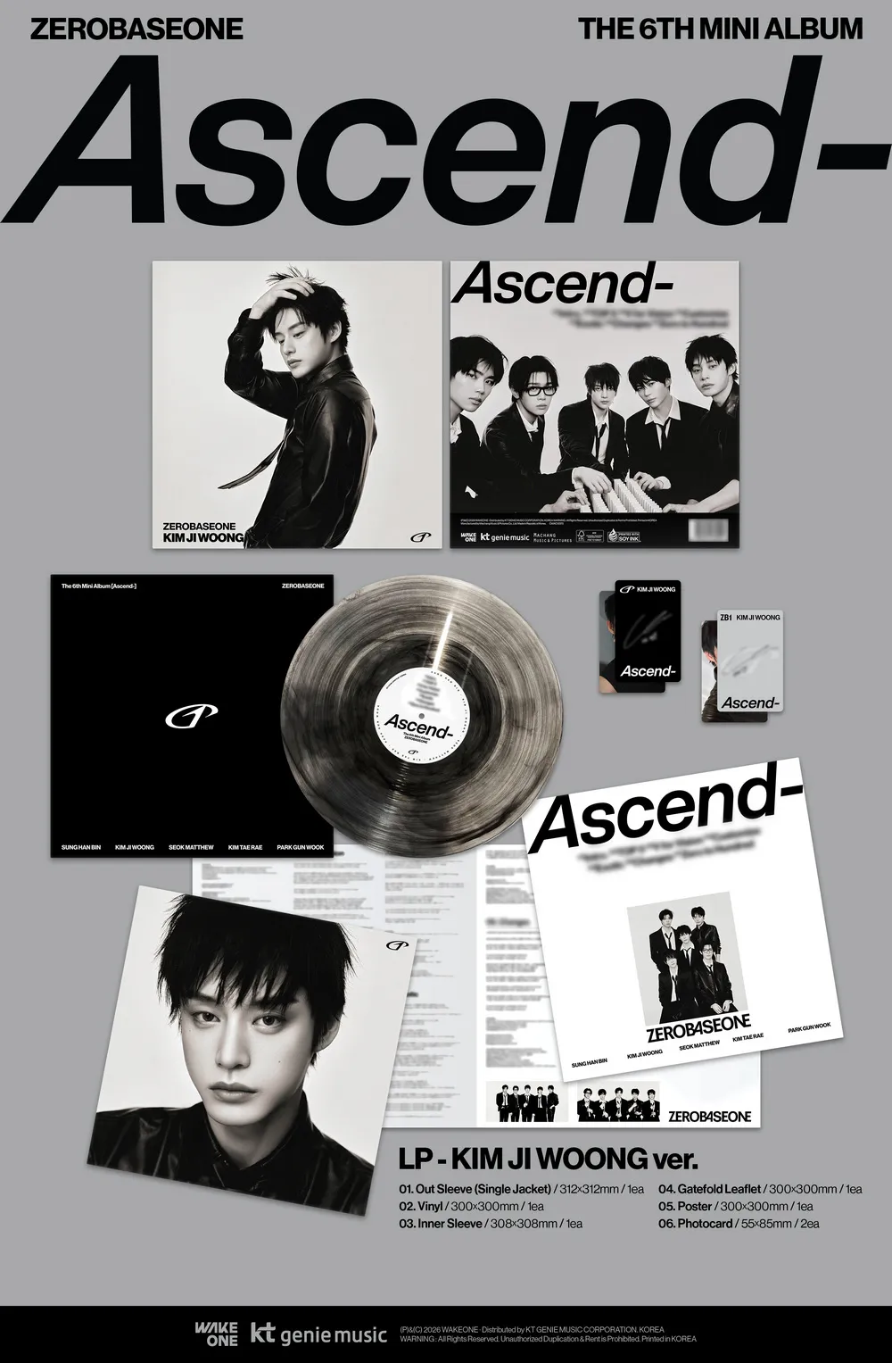 [세트] ZEROBASEONE - The 6th Mini Album [Ascend-] LP ver. (Limited Edition) 상세 이미지 6