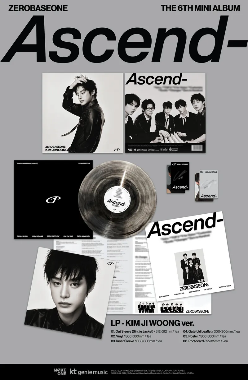 [세트] ZEROBASEONE - The 6th Mini Album [Ascend-] LP ver. (Limited Edition) 6