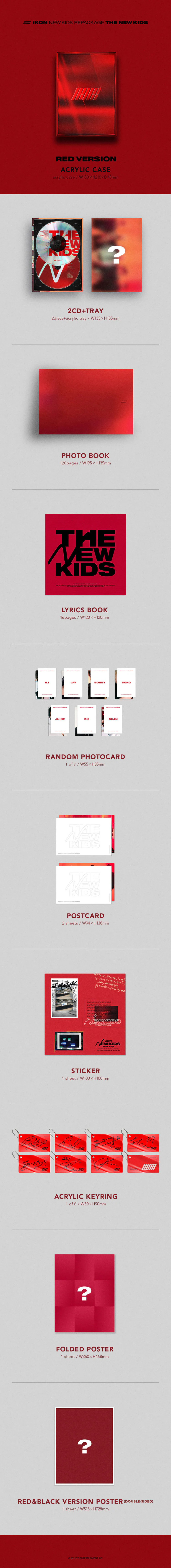 [랜덤] 아이콘 (iKON) - NEW KIDS 리패키지 [THE NEW KIDS] (2CD) (RED ver. / BLACK ver.) 상세 이미지 2